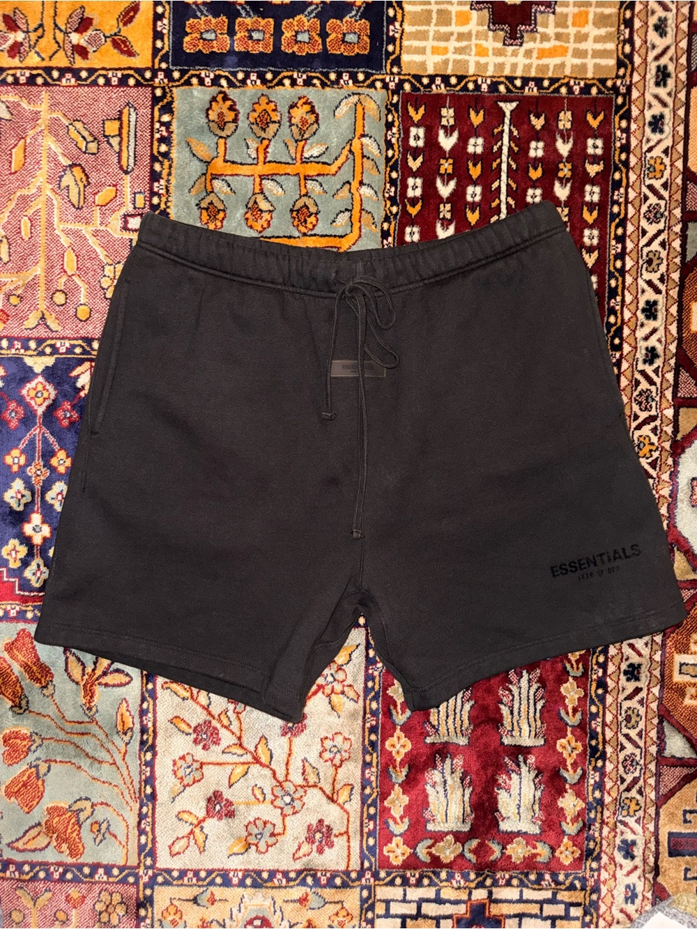 ESSENTIALS Men's Charcoal Black Athletic Sweatshorts